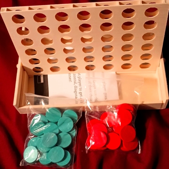 wooden Other - Four in a row travel set game